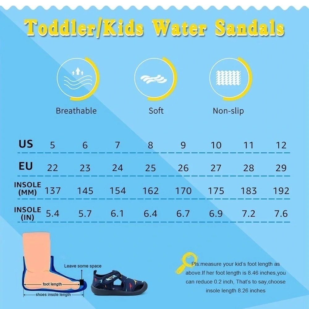 STQ Kids | Quick Dry Water Shoes (6T) 🦕